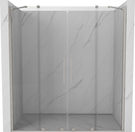 Mexen Velar Duo drzwi prysznicowe rozsuwane 180 cm, transparent, nikiel szczotkowany - 871-180-000-02-97