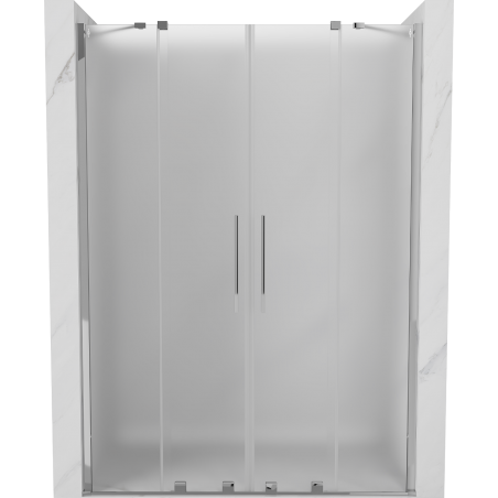 Mexen Velar Duo drzwi prysznicowe rozsuwane 140 cm, szron, chrom - 871-140-000-32-01