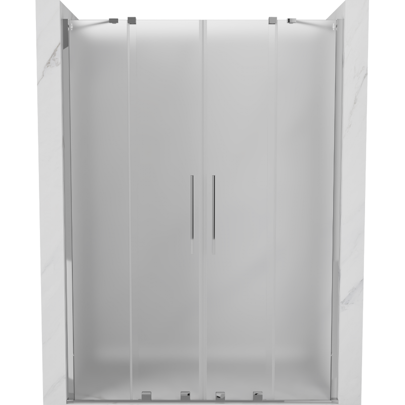 Mexen Velar Duo drzwi prysznicowe rozsuwane 150 cm, szron, chrom - 871-150-000-32-01
