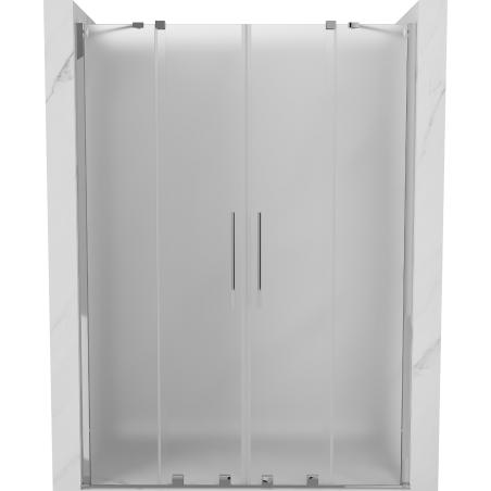 Mexen Velar Duo drzwi prysznicowe rozsuwane 150 cm, szron, chrom - 871-150-000-32-01