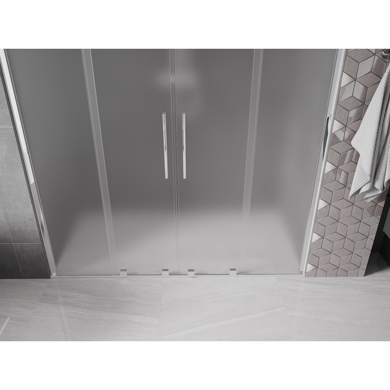 Mexen Velar Duo drzwi prysznicowe rozsuwane 170 cm, szron, chrom - 871-170-000-32-01