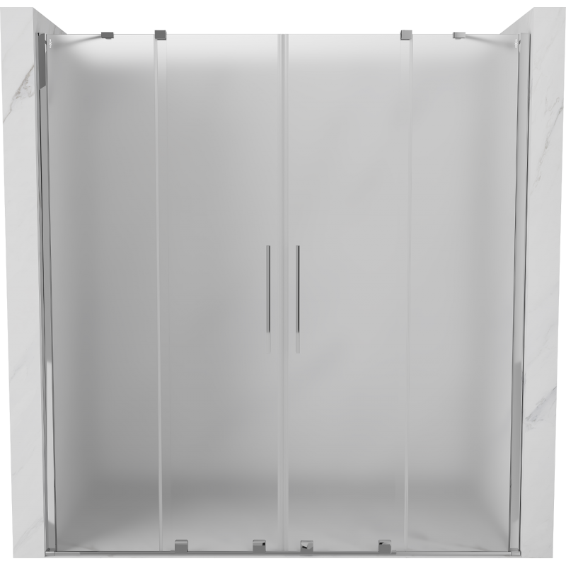 Mexen Velar Duo drzwi prysznicowe rozsuwane 180 cm, szron, chrom - 871-180-000-32-01