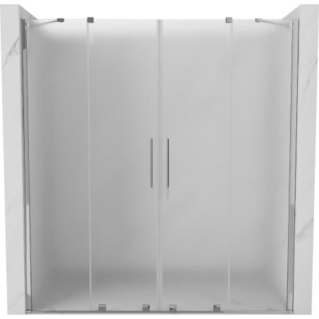Mexen Velar Duo drzwi prysznicowe rozsuwane 180 cm, szron, chrom - 871-180-000-32-01