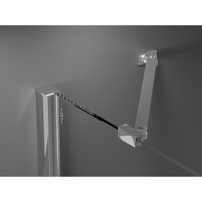 Mexen Velar Duo drzwi prysznicowe rozsuwane 180 cm, szron, chrom - 871-180-000-32-01