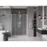 Mexen Velar Duo drzwi prysznicowe rozsuwane 140 cm, szron, białe - 871-140-000-32-20