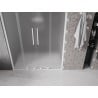 Mexen Velar Duo drzwi prysznicowe rozsuwane 140 cm, szron, białe - 871-140-000-32-20