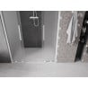 Mexen Velar Duo drzwi prysznicowe rozsuwane 150 cm, szron, białe - 871-150-000-32-20