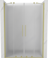 Mexen Velar Duo drzwi prysznicowe rozsuwane 140 cm, szron, złote szczotkowane - 871-140-000-32-55