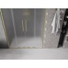 Mexen Velar Duo drzwi prysznicowe rozsuwane 140 cm, szron, złote szczotkowane - 871-140-000-32-55