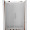 Mexen Velar Duo drzwi prysznicowe rozsuwane 150 cm, szron, różowe złoto - 871-150-000-32-60