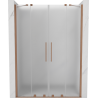 Mexen Velar Duo drzwi prysznicowe rozsuwane 150 cm, szron, miedź szczotkowana - 871-150-000-32-65