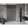 Mexen Velar Duo drzwi prysznicowe rozsuwane 150 cm, szron, miedź szczotkowana - 871-150-000-32-65