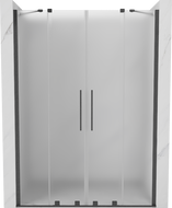 Mexen Velar Duo drzwi prysznicowe rozsuwane 140 cm, szron, gun gray szczotkowany - 871-140-000-32-66