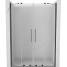Mexen Velar Duo drzwi prysznicowe rozsuwane 150 cm, szron, gun gray szczotkowany - 871-150-000-32-66