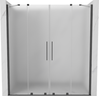 Mexen Velar Duo drzwi prysznicowe rozsuwane 170 cm, szron, gun gray szczotkowany - 871-170-000-32-66