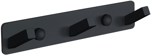 Mexen potrójny haczyk na ręcznik, czarny - 709173-70