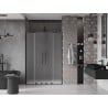 Mexen Velar Duo drzwi prysznicowe rozsuwane 160 cm, szron, czarne - 871-160-000-32-70