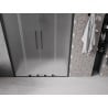 Mexen Velar Duo drzwi prysznicowe rozsuwane 160 cm, szron, czarne - 871-160-000-32-70