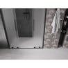 Mexen Velar Duo drzwi prysznicowe rozsuwane 160 cm, szron, czarne - 871-160-000-32-70