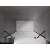 Mexen Velar Duo drzwi prysznicowe rozsuwane 150 cm, szron, czarne - 871-150-000-32-70