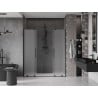 Mexen Velar Duo drzwi prysznicowe rozsuwane 180 cm, szron, czarne - 871-180-000-32-70