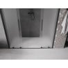 Mexen Velar Duo drzwi prysznicowe rozsuwane 180 cm, szron, czarne - 871-180-000-32-70