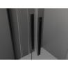 Mexen Velar Duo drzwi prysznicowe rozsuwane 180 cm, szron, czarne - 871-180-000-32-70
