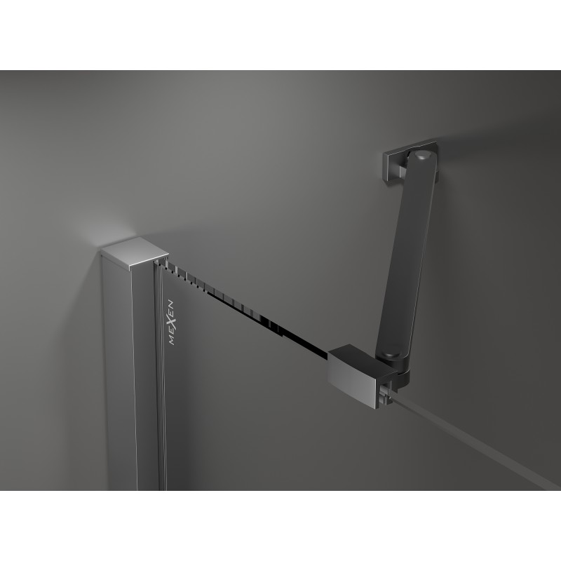 Mexen Velar Duo drzwi prysznicowe rozsuwane 150 cm, szron, gun metal - 871-150-000-32-95