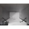 Mexen Velar Duo drzwi prysznicowe rozsuwane 160 cm, szron, gun metal - 871-160-000-32-95