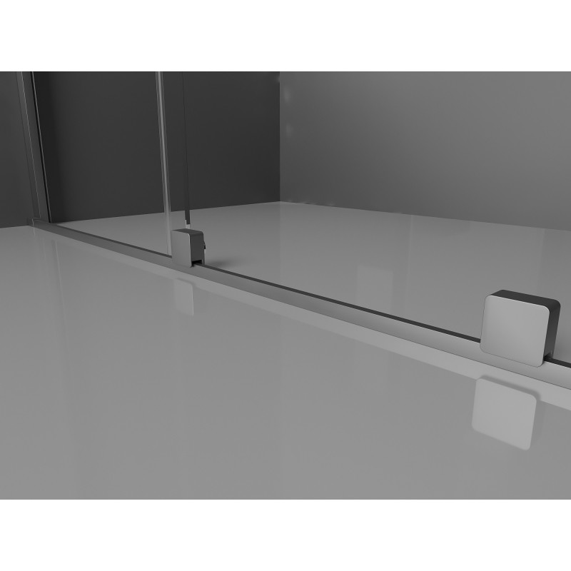 Mexen Velar Duo drzwi prysznicowe rozsuwane 170 cm, szron, gun metal - 871-170-000-32-95