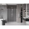 Mexen Velar Duo drzwi prysznicowe rozsuwane 140 cm, szron, nikiel szczotkowany - 871-140-000-32-97