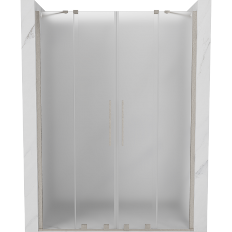 Mexen Velar Duo drzwi prysznicowe rozsuwane 150 cm, szron, nikiel szczotkowany - 871-150-000-32-97