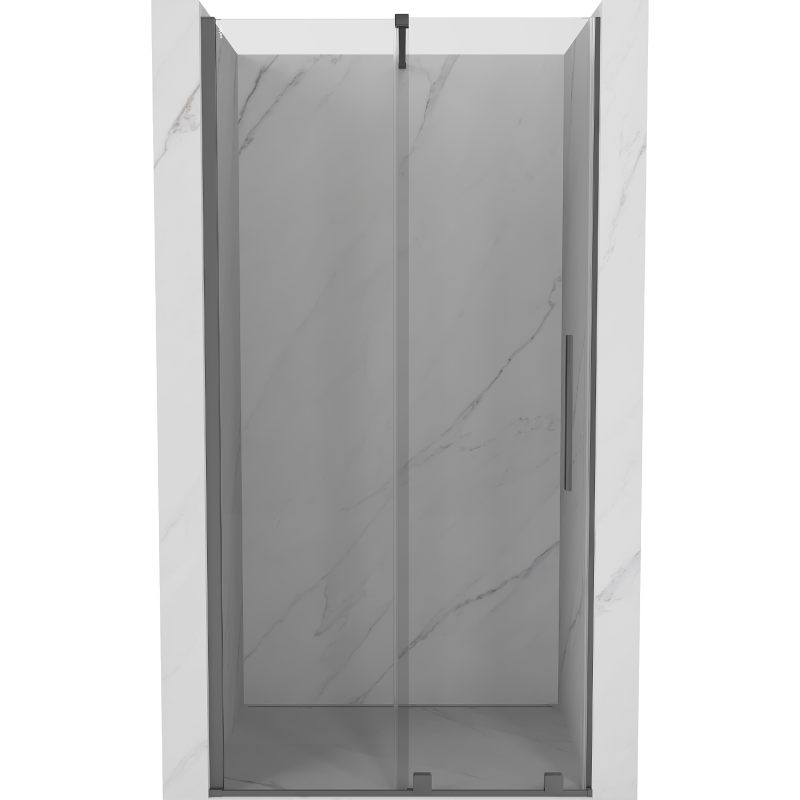 Mexen Velar drzwi prysznicowe rozsuwane 110 cm, transparent, gun metal - 871-110-000-01-95