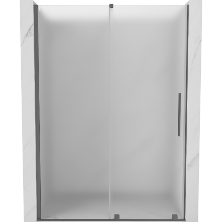 Mexen Velar drzwi prysznicowe rozsuwane 140 cm, szron, gun metal - 871-140-000-31-95