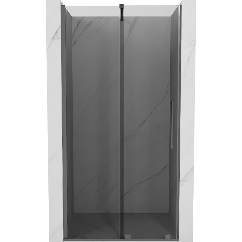Mexen Velar drzwi prysznicowe rozsuwane 110 cm, grafit, gun metal - 871-110-000-41-95