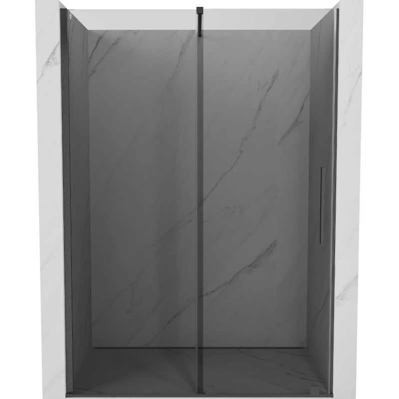 Mexen Velar drzwi prysznicowe rozsuwane 130 cm, grafit, gun gray szczotkowany - 871-130-000-41-66