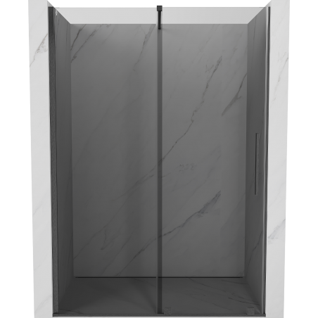 Mexen Velar drzwi prysznicowe rozsuwane 140 cm, grafit, gun gray szczotkowany - 871-140-000-41-66