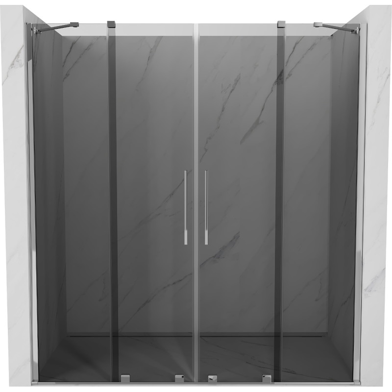 Mexen Velar Duo drzwi prysznicowe rozsuwane 180 cm, grafit, chrom - 871-180-000-42-01
