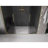 Mexen Velar Duo drzwi prysznicowe rozsuwane 180 cm, grafit, złote szczotkowane - 871-180-000-42-55