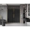 Mexen Velar Duo drzwi prysznicowe rozsuwane 180 cm, grafit, złote szczotkowane - 871-180-000-42-55