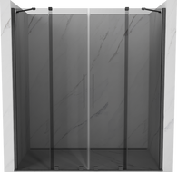 Mexen Velar Duo drzwi prysznicowe rozsuwane 180 cm, grafit, gun gray szczotkowany - 871-180-000-42-66