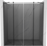 Mexen Velar Duo drzwi prysznicowe rozsuwane 200 cm, grafit, gun metal - 871-200-000-42-95