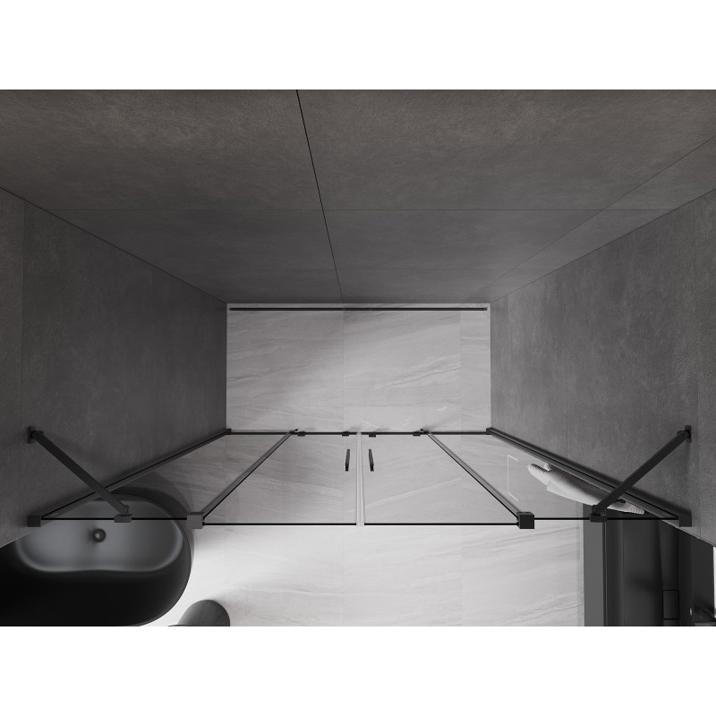 Mexen Velar Duo drzwi prysznicowe rozsuwane 170 cm, grafit, gun metal - 871-170-000-42-95