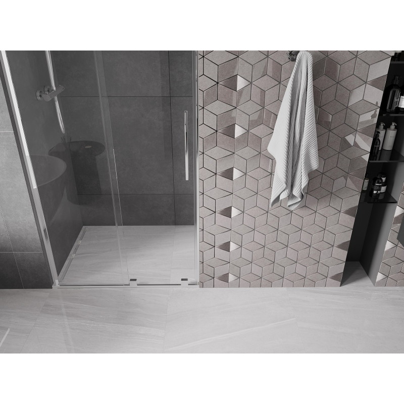 Mexen Velar L drzwi prysznicowe rozsuwane 90 cm, transparent, chrom - 871-090-003-01-01