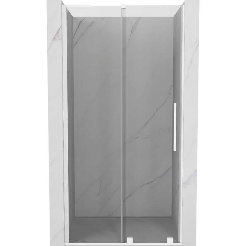 Mexen Velar L drzwi prysznicowe rozsuwane 90 cm, transparent, białe - 871-090-003-01-20