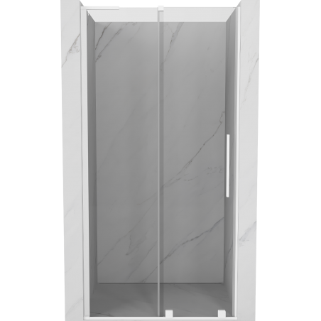 Mexen Velar L drzwi prysznicowe rozsuwane 120 cm, transparent, białe - 871-120-003-01-20