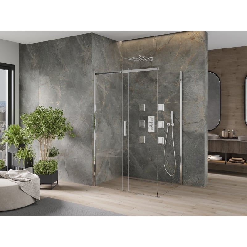 Mexen Omega kabina prysznicowa rozsuwana 100 x 80 cm, transparent, chrom - 825-100-080-01-00