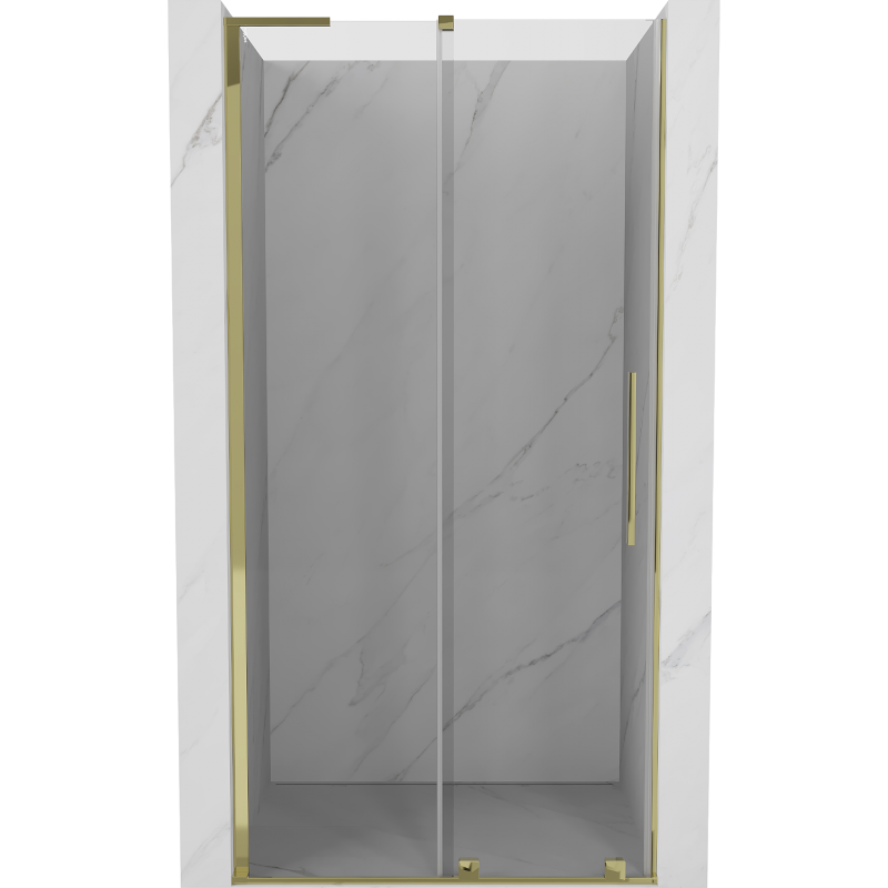 Mexen Velar L drzwi prysznicowe rozsuwane 90 cm, transparent, złote - 871-090-003-01-50
