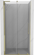 Mexen Velar L drzwi prysznicowe rozsuwane 90 cm, transparent, złote - 871-090-003-01-50