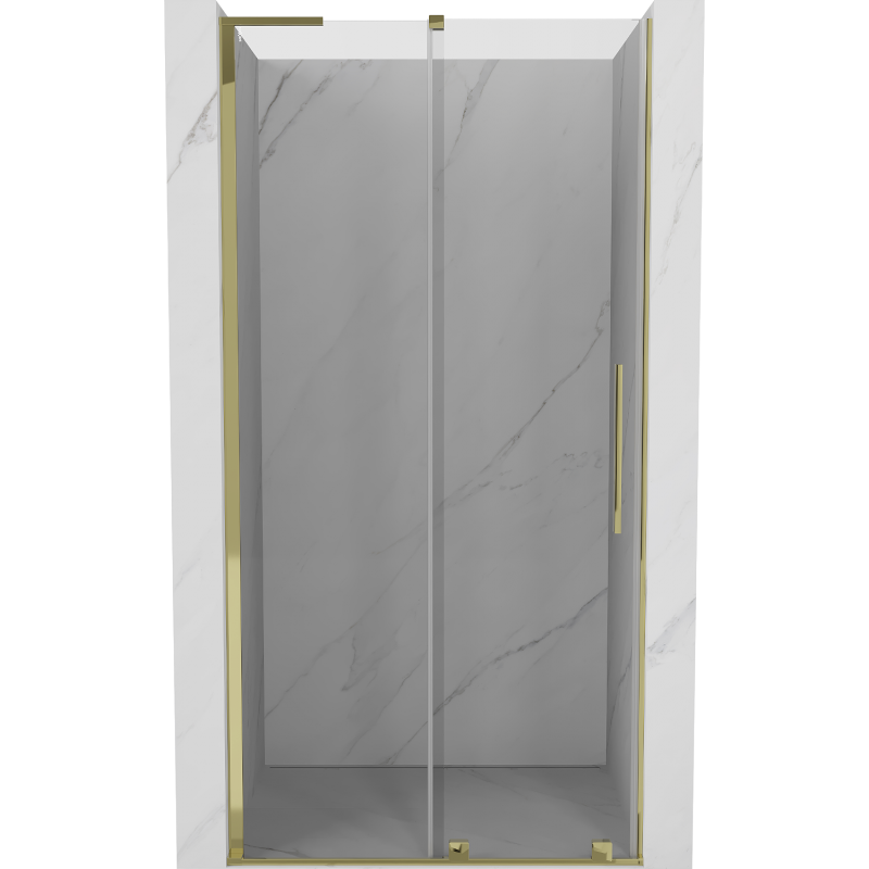 Mexen Velar L drzwi prysznicowe rozsuwane 100 cm, transparent, złote - 871-100-003-01-50